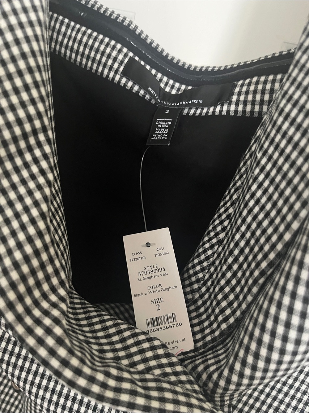 White House Black Market Black and White Gingham Dress - Picture 2 of 4